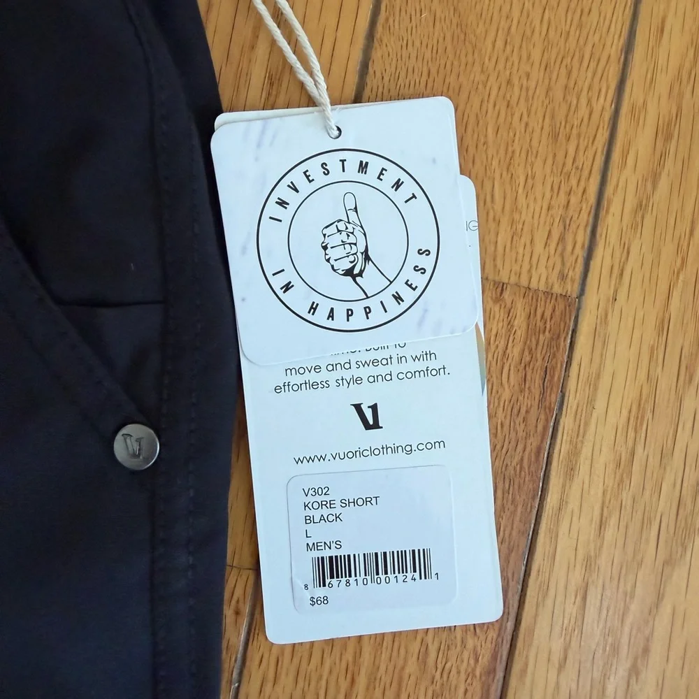 Vuori Kori Lined Shorts - 7” Inseam - Black - Picture 5 of 7